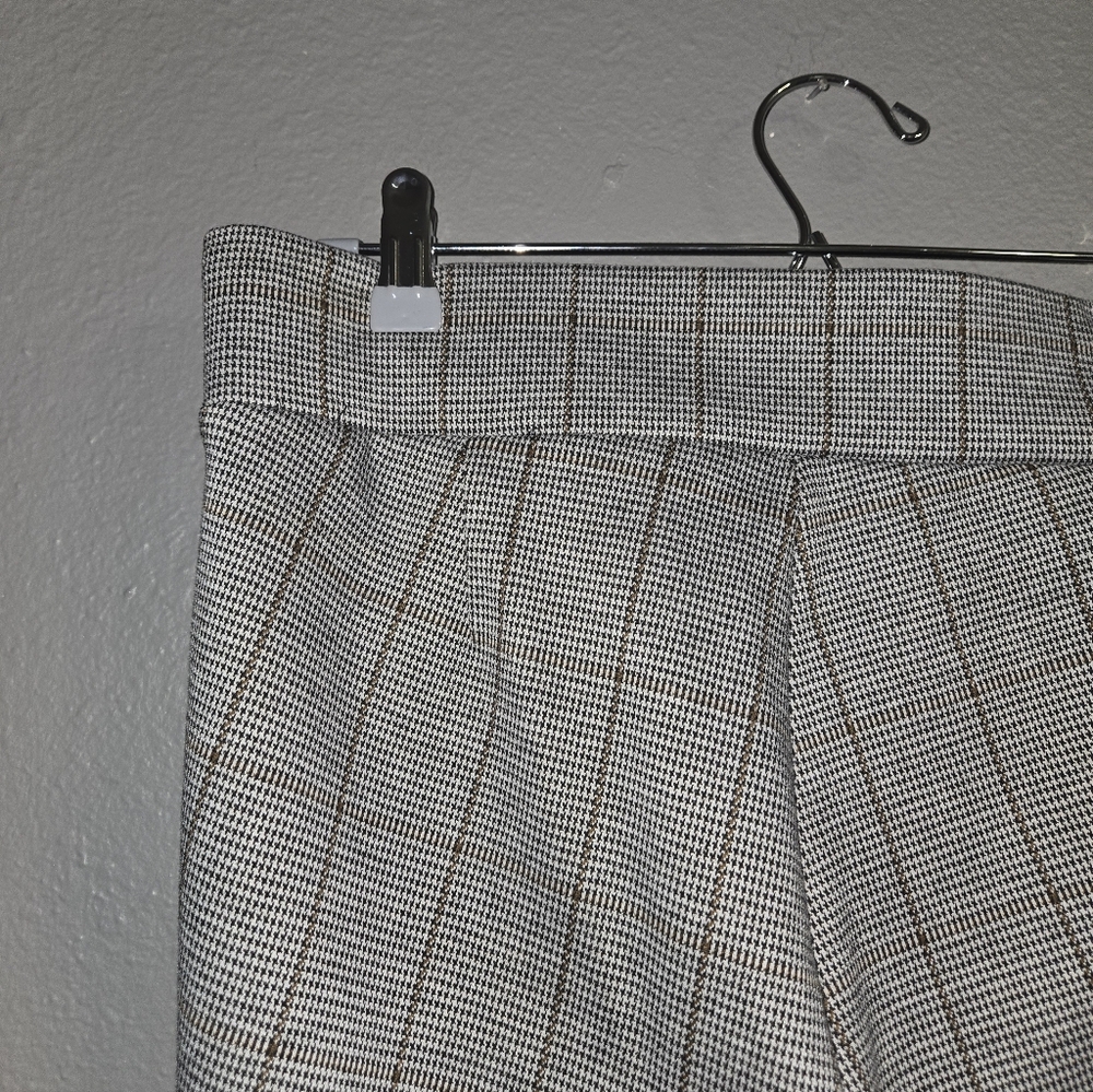 Loft Pull On Plaid Houndstooth Ankle Skinny Pants Size Medium - Picture 14 of 15